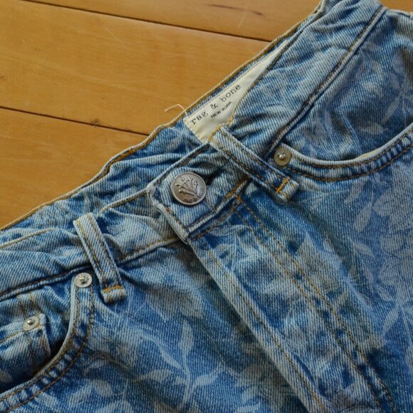 Rag & Bone Maya High Waist Raw Hem Denim Shorts Size 26 - Picture 4 of 7